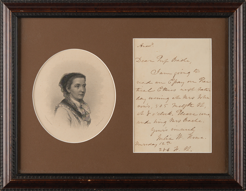 Lot 353 Julia Ward Howe Autograph Letter Signed: 
