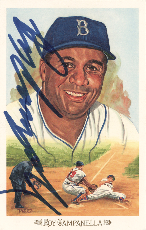 Lot 697 Roy Campanella Signed Perez-Steele Card