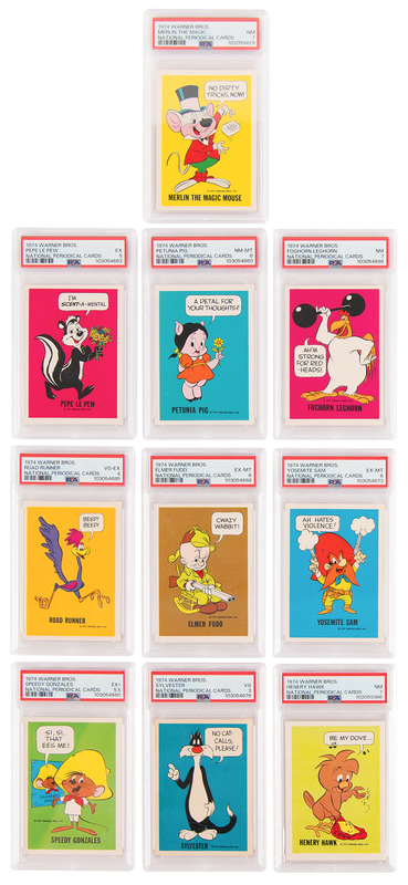 Lot 470 1974 Wonder Bread Looney Tunes (19) Card Set - All Encapsulated and Graded by PSA/DNA