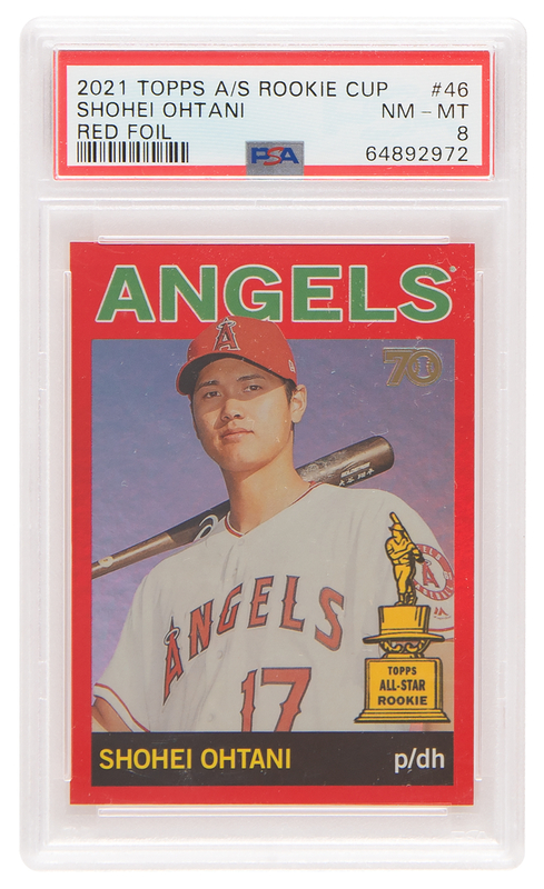 Lot 750 2021 Topps #46 Shohei Ohtani (Ltd. Ed. #2/5) - PSA NM-MT 8
