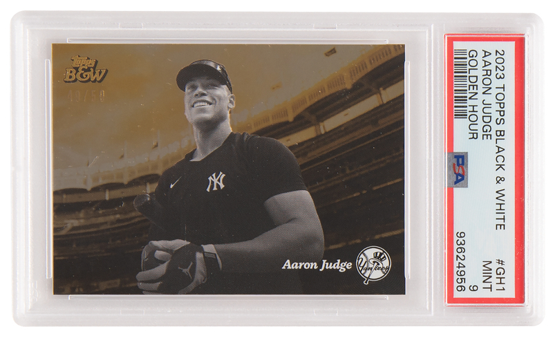 Lot 722 2023 Topps B&W #GH1 Aaron Judge (Ltd. Ed. #49/50) - PSA MINT 9
