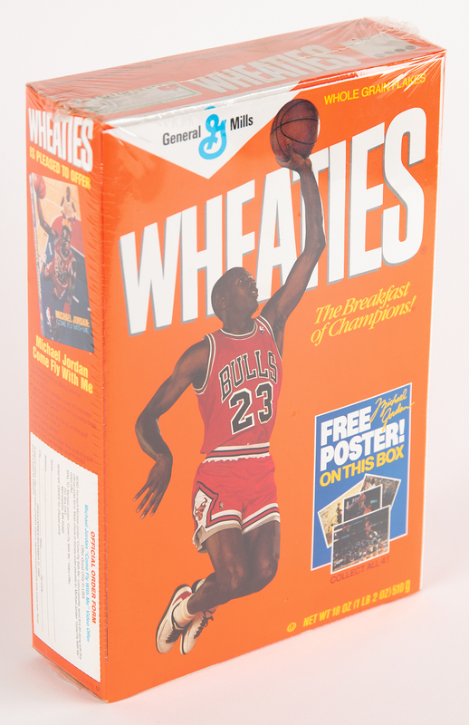 Lot 721 Michael Jordan 1989 General Mills Wheaties Box with Poster (Sealed)