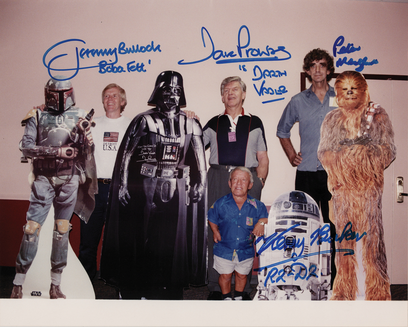 Lot 613 Star Wars Signed Photograph - Bulloch, Prowse, Mayhew, and Baker