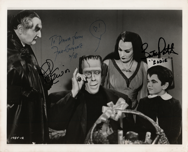 Lot 584 The Munsters Signed Photograph - Lewis, Gwynne, and Patrick