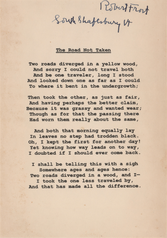 Lot 346 Robert Frost Signature