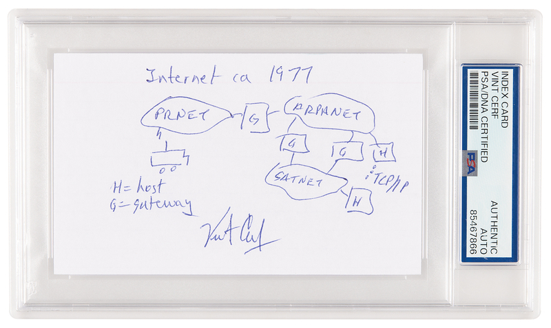 Lot 157 Vint Cerf Signed Sketch - 