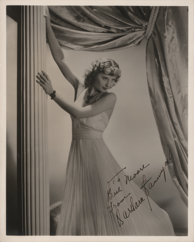 Lot 612 Barbara Stanwyck Signed Photograph