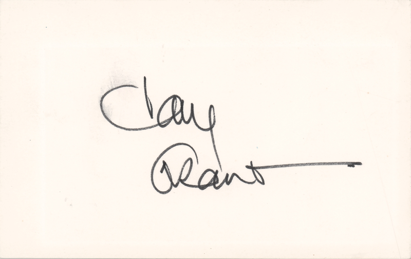 Lot 540 Cary Grant Signature