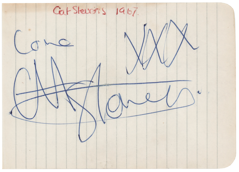 Lot 439 Cat Stevens Signature