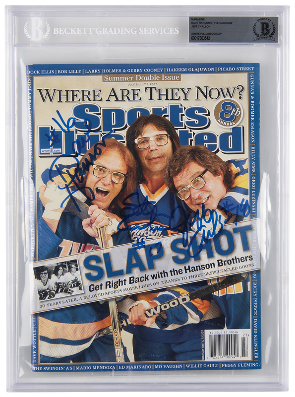 Lot 714 Hanson Brothers Signed Magazine - Sports Illustrated