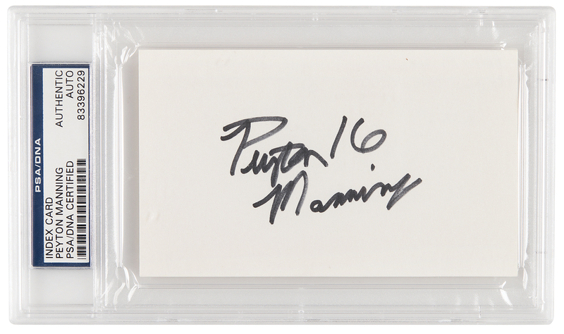 Lot 733 Peyton Manning Signature - College-Era as #16