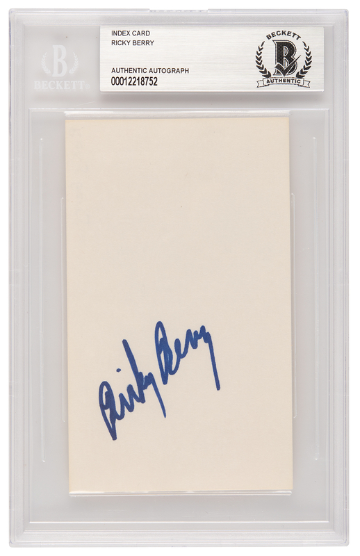 Lot 690 Ricky Berry Signature