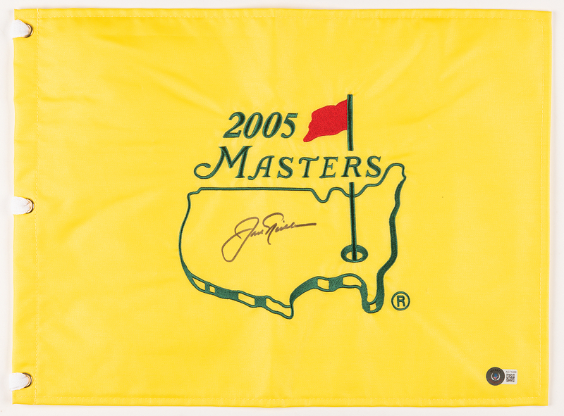 Lot 744 Jack Nicklaus Signed Golf Flag - 2005 Masters - BAS 10