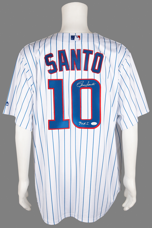 Lot 760 Ron Santo Signed Chicago Cubs Baseball Jersey
