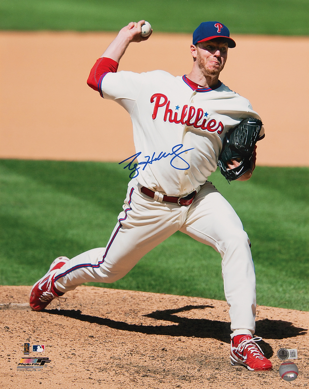 Lot 713 Roy Halladay Oversized Signed Photograph - BAS 10