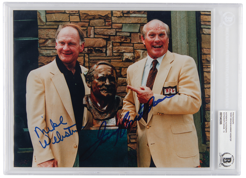 Lot 691 Terry Bradshaw and Mike Webster Signed Photograph - BAS 10