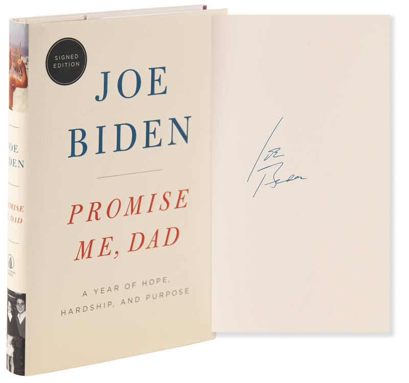 Lot 23 Joe Biden Signed Book - Promise Me, Dad