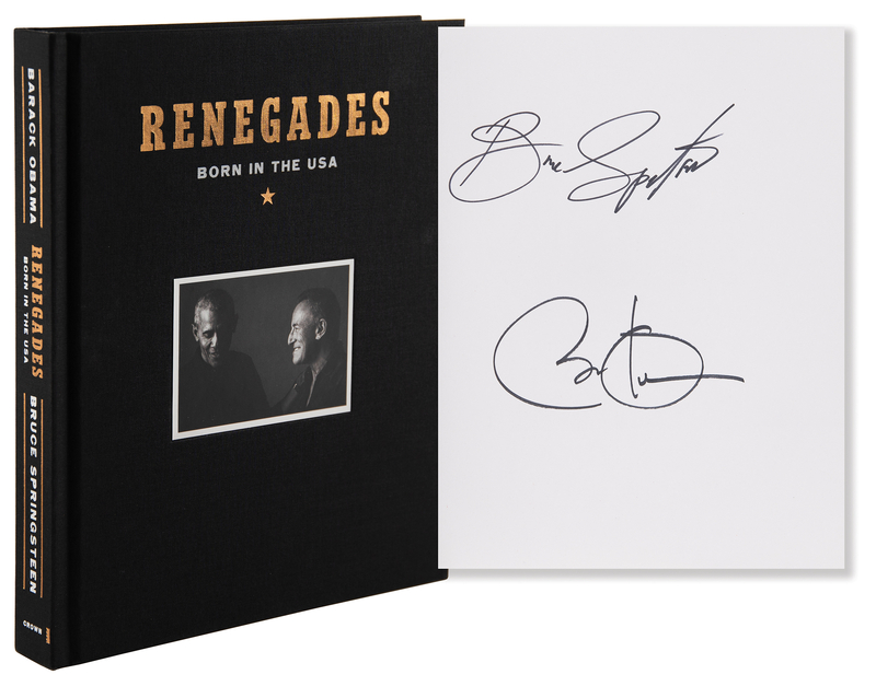 Lot 62 Barack Obama and Bruce Springsteen Signed Book - Renegades