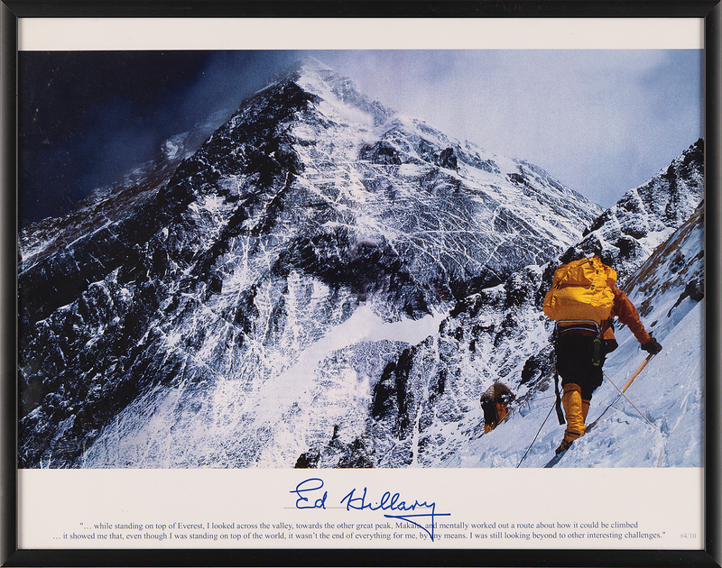 Lot 173 Edmund Hillary Signed Photograph (Ltd. Ed. #4/10)