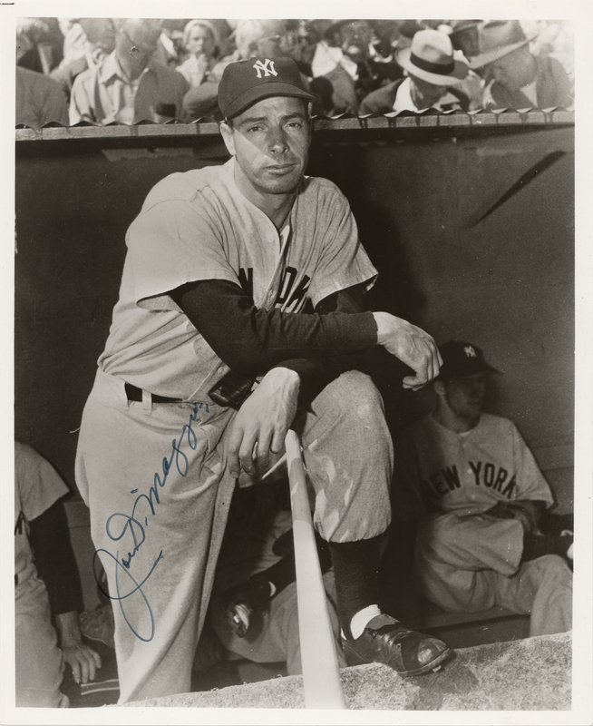 Lot 704 Joe DiMaggio Signed Photograph