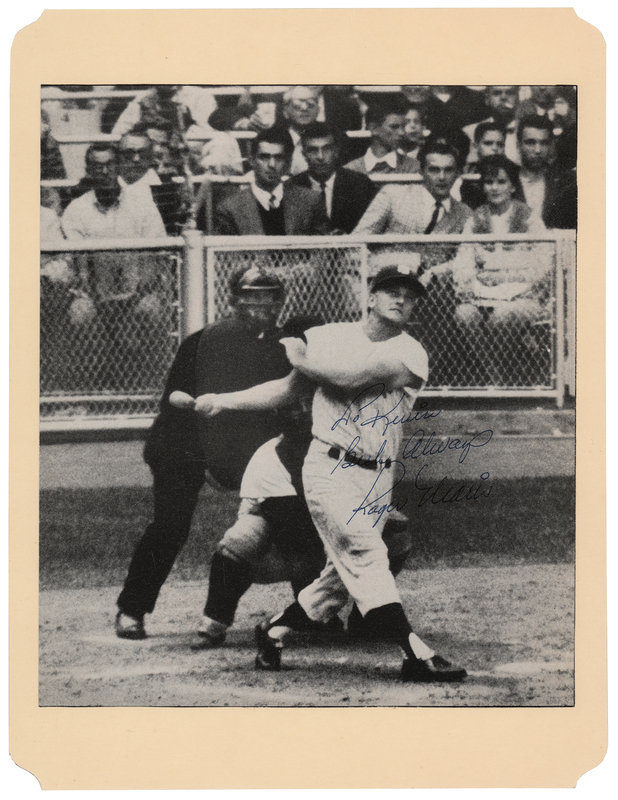 Lot 740 Roger Maris Signed Photograph