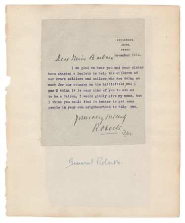 Lot #276 Frederick Roberts Typed Letter Signed - Image 1