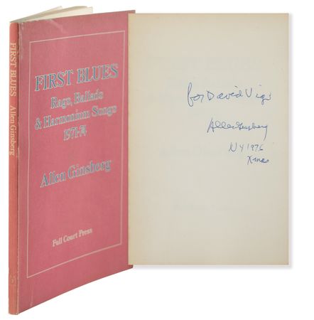 Lot #347 Allen Ginsberg Signed Book - First Blues - Image 1