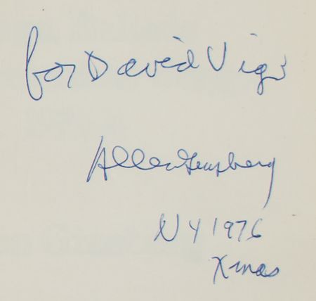 Lot #347 Allen Ginsberg Signed Book - First Blues - Image 2