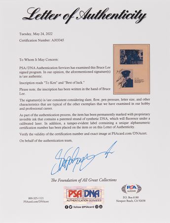 Lot #457 Bruce Lee Signed 1967 National Karate Championship Program - Image 6