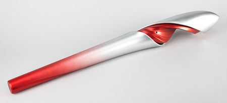 Lot #640 Beijing 2022 Winter Olympics Torch and Display Base - Image 3