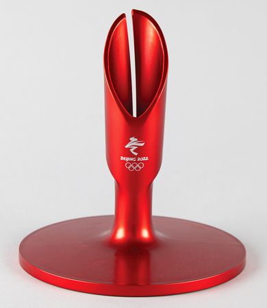 Lot #640 Beijing 2022 Winter Olympics Torch and Display Base - Image 5