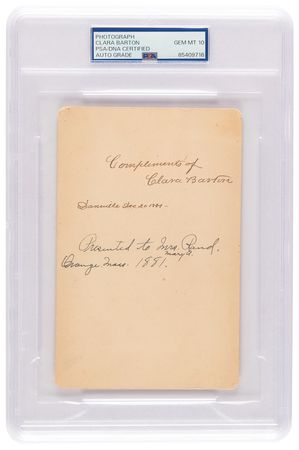 Lot #143 Clara Barton Signed Cabinet Photograph - PSA GEM MINT 10 - Image 3
