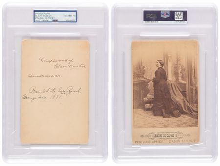 Lot #143 Clara Barton Signed Cabinet Photograph - PSA GEM MINT 10 - Image 1