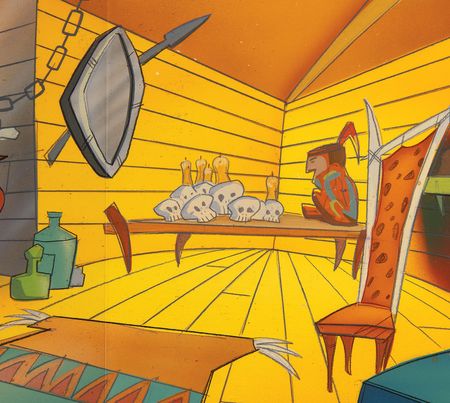 Lot #330 Friz Freleng signed production cel with pan master background for the Pink Panther television show - Image 4