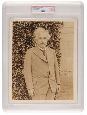 Lot #115 Albert Einstein Signed 'Type I' Photograph, Pictured During His First Visit to the California Institute of Technology - Image 1