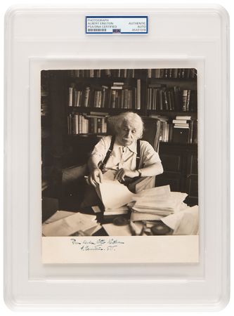 Lot #116 Albert Einstein Signed Photograph to Economist and Executor Otto Nathan - Image 1