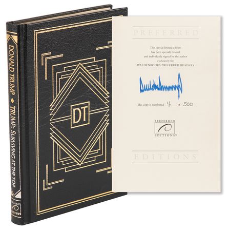 Lot #91 Donald Trump Signed Book - Trump: Surviving at the Top (Ltd. Ed. #4/500) - Image 1