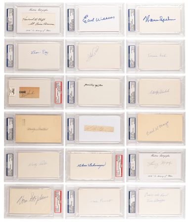 Lot #681 Baseball (52) Signatures with Joe DiMaggio, Dizzy Dean, and Paul Waner - Image 2