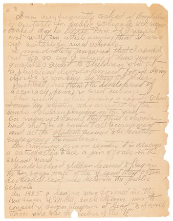 Lot #650 James Naismith Handwritten Notes on Youth