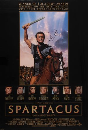 Lot #519 Kirk Douglas Signed Oversized Poster - Spartacus (27˝ x 40˝) - Image 2