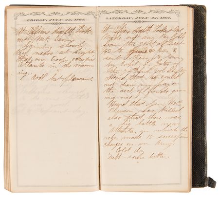 Lot #243 Civil War: John W. Wilbur Diary and Letter Collection with Vicksburg Battlefield Relic and Allen & Wheelock 'Pepperbox? Revolver - 