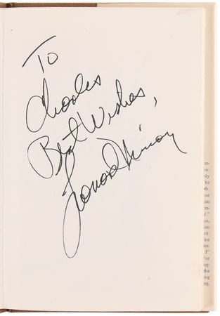 Lot #588 Leonard Nimoy (2) Signed Books - You & I and I Am Spock - Image 2