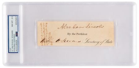 Lot #7 Abraham Lincoln Signature as President - PSA NM-MT+ 8.5 - Image 2