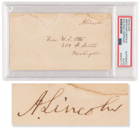 Lot #8 Abraham Lincoln Signed Free Frank to William Tod Otto - Friend, Indiana Lawyer, and Cabinet Member - Image 1