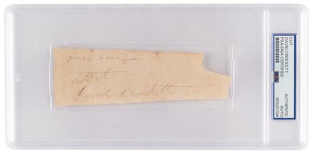 Lot #135 David Crockett Signature, Certified by His Son - Image 1