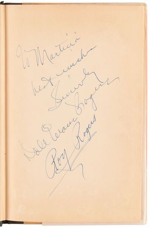 Lot #605 Roy Rogers and Dale Evans (2) Signed Books - My Favorite Christmas Story and Angel Unaware - Image 2