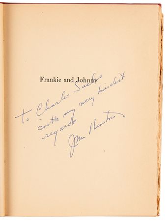 Lot #553 John Huston Signed Book - Frankie and Johnny - Image 4