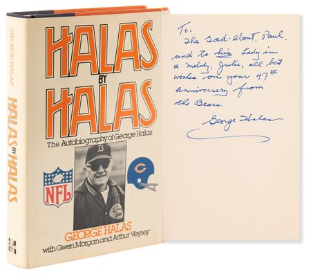 Lot #712 George Halas Signed Book - Halas by Halas - Image 1