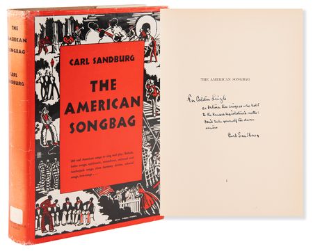 Lot #362 Carl Sandburg Signed Book - The American Songbag - Image 1