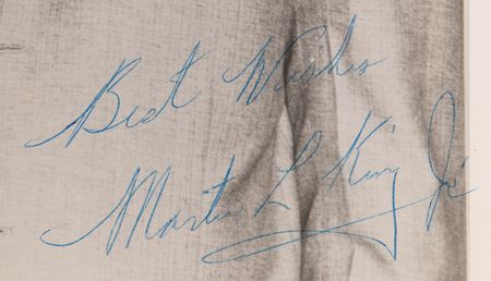 Lot #107 Martin Luther King, Jr. Signed Photograph - Handsome Portrait of 'Montgomery, Alabama?s Rev. Martin Luther King' (PSA NM-MT 8) - Image 2
